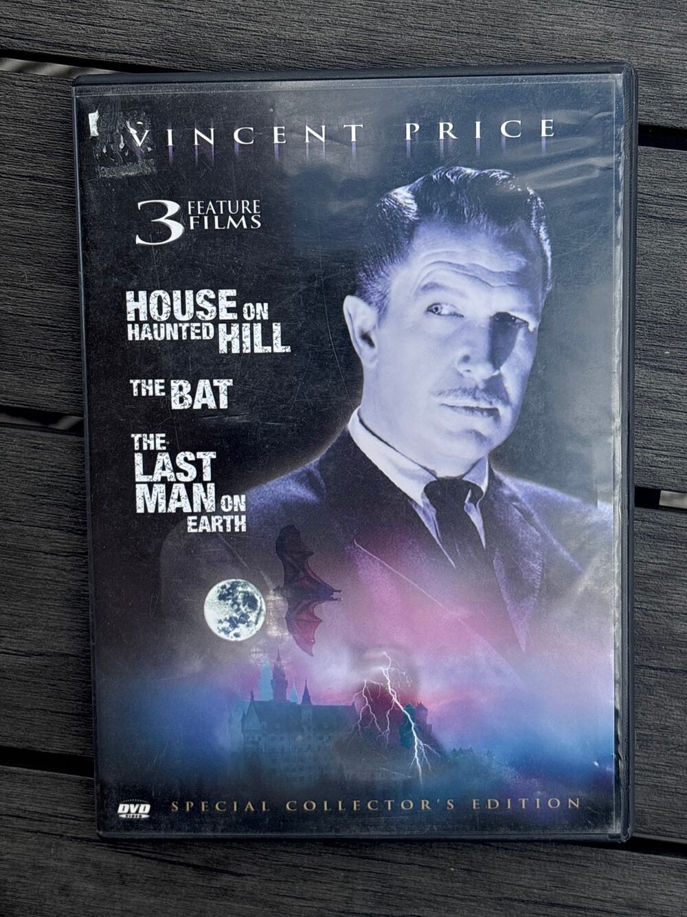 Vincent Price House on Haunted Hill The Bat  Last Man On Earth DVD horror 3 film